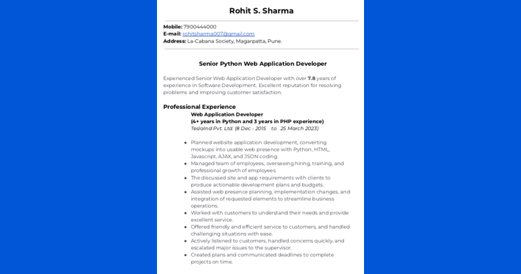 resume